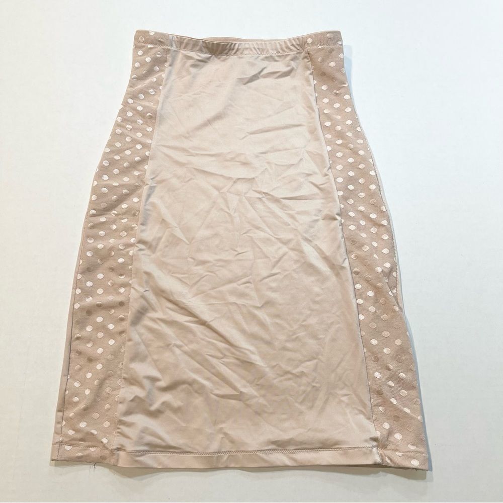 Assets by Spanx Tan/Nude Slip High Waist Polka Dot, Size L